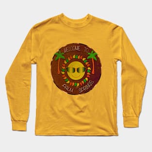Welcome To Palm Springs Tiki Style Long Sleeve T-Shirt